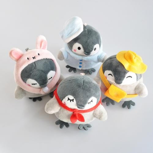 Cute Penguin Plush Toy Keychain Backpack Pendant Boutique Doll(Mixed Color Delivery)