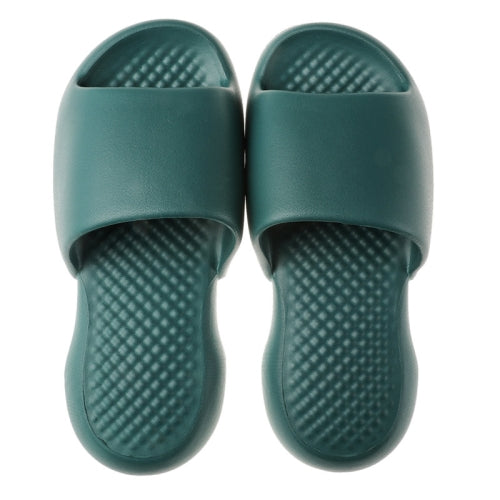 Summer Super Thick Soft Bottom Plastic Slippers Men Indoor Defensive Household Bath Slippers, Size:40-41(Dark Green)