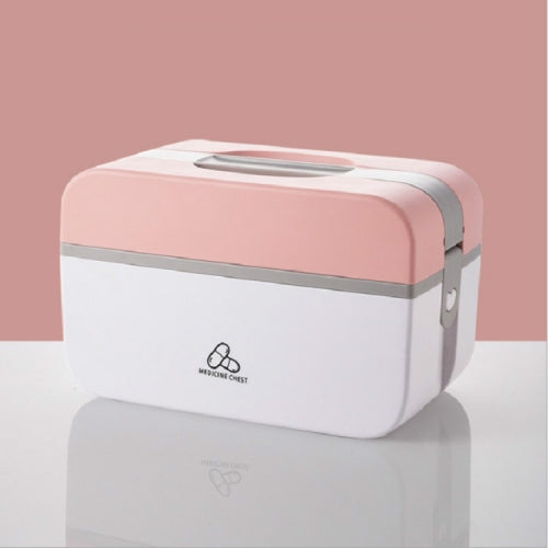 Portable Household Multi-layer Emergency Medical Box, Size:S=23.5x13.5x15cm(Pink)