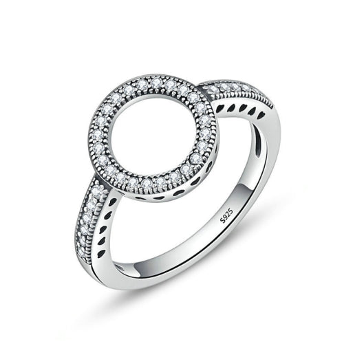 S925 Sterling Silver Womens Inlaid Ring, Size: 5