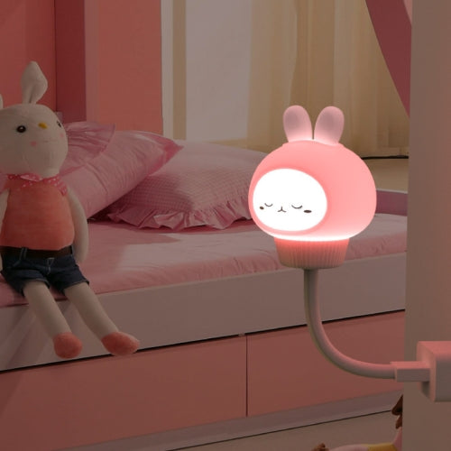 USB Night light LED Cute Bedroom Sleep Eye Protection Bedside Lamp, Style:Regular Version(Rabbit )