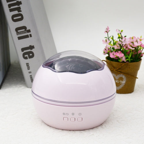 Small Ball USB Rotating Starry Sky Ocean Projector Night Light(Pink)