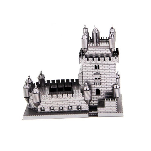 3 PCS 3D Metal Assembly Model World Building DIY Puzzle Toy, Style:Belem Tower