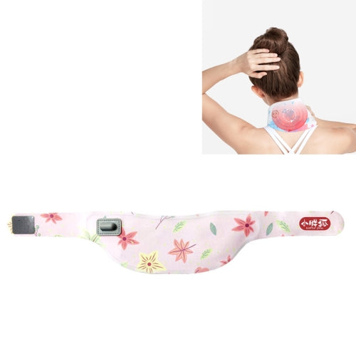 Graphene USB Far-infrared Electric Heating Neck with Cervical Spine and Neck Massager, Specification: Magnetic Interface(Red Leaf)