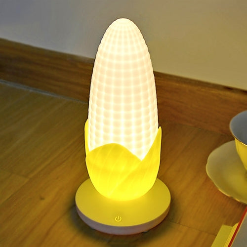 Creative Corn Shape LED Children Bedside Night Light USB Touch Dimming Table Lamp(White)