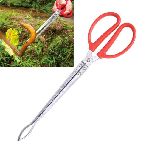 4 PCS Rice Eel Clip Lobster Tongs Rice Eel Clip Crab Loach Pliers Fish Control Garbage Clip, Size:38cm, Style:Elbow