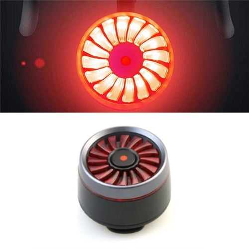 Bicycle Smart Sensor Brake Light USB Tail Light Warning Light(Titanium)