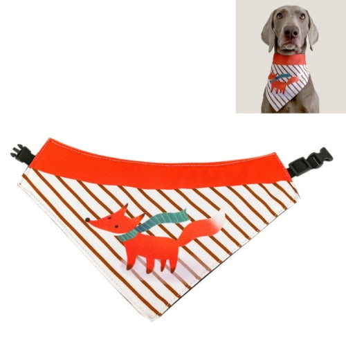 Red Little Fox Pet Scarf Three-layer Thickened Waterproof Saliva Towel, Size: XXL