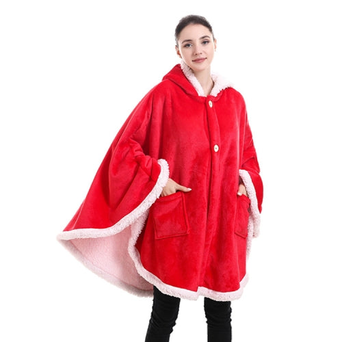 Flannel Solid Color Soft and Warm Shawl Blanket, Colour: Red