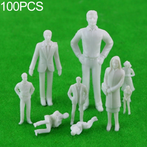 100PCS White unpainted Architectural Model Figures People 1:100