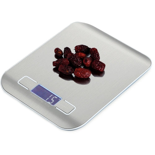 BOH-2012 Digital Multi-function Stainless Steel Food Kitchen Scale with LCD Display, Specification: 5kg/1g (Silver)