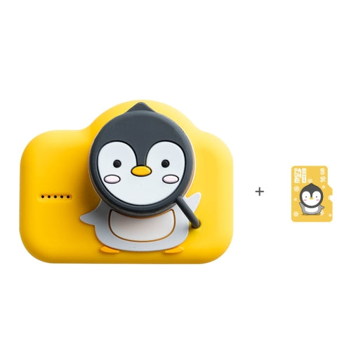 Polar Species Photographable Video HD Portable Cartoon Mini Children Camera, Style:Camera + 32GB TF Card(Yellow)