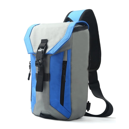 Ozuko 9334 Men Outdoor Multifunctional Waterproof Messenger Bag with External USB Charging Port(Sky Blue)