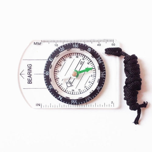 Professional Mini Compass Map Scale Ruler Multifunctional Equipment Outdoor Hiking Camping Survival