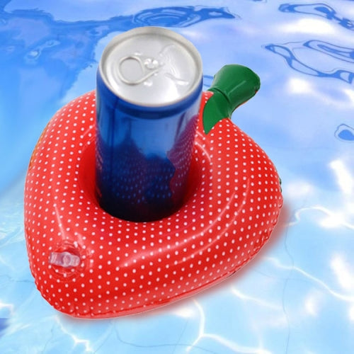 10 PCS Strawberry Shape Inflatable Coaster Floating Water Drink Cup Holder