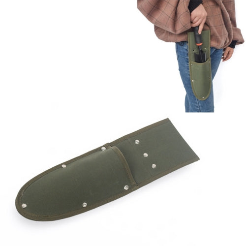 Army Green Portable Waist-mounted Waterproof Garden Tool Shovel Storage Bag Protective Sleeve, Style:Long Section 10.4x33cm