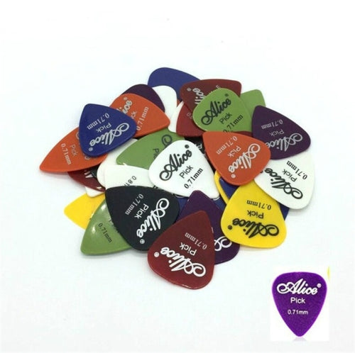 Alice 50 PCS ABS Electric Guitar Picks, Random Color Delivery, Surface:Mirror, Size:0.71mm