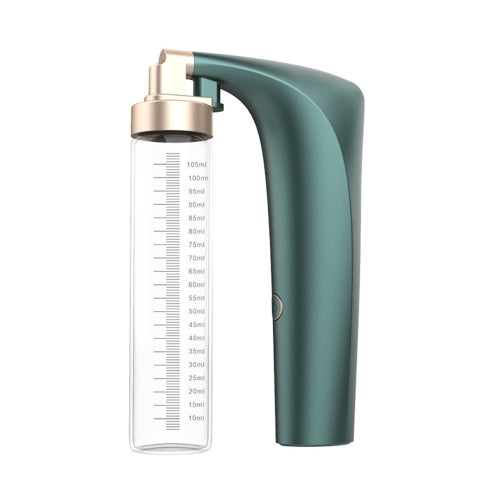 Handheld High Pressure Oxygen Injector Portable Large Spray Facial Moisturizer Household Moisturizing Beauty Equipment, Colour: Electroplating Green