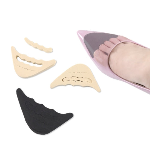 10 Pairs Thickened Reduced Size Detachable Corrugated Soft Summer Forefoot Pad Toe Plug, Random Color Delivery