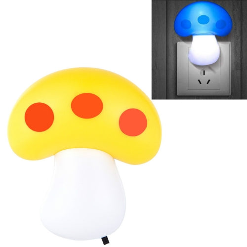 6 PCS LED Mushroom Night Light Baby Nursing Bedside Lamp, US Plug(Yellow)