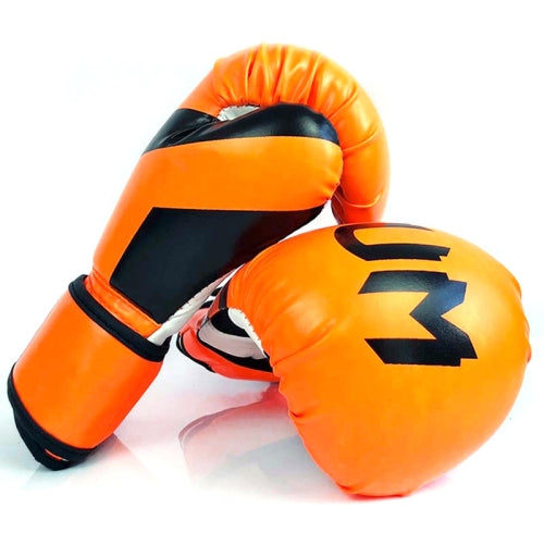 NW-036 Boxing Gloves Adult Professional Training Gloves Fighting Gloves Muay Thai Fighting Gloves, Size: 10oz(Fluorescent Orange)