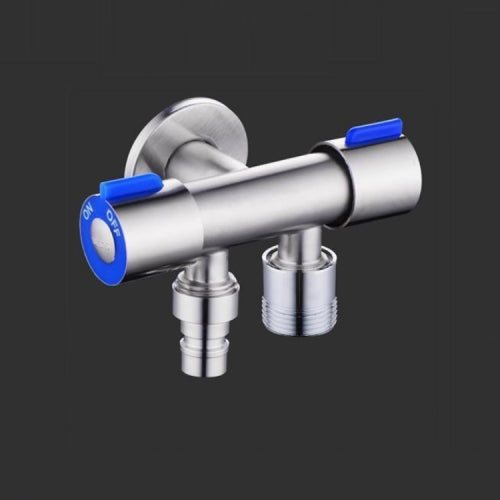 Stainless Steel One-In-Two-Out Multi-Function Three-Way Valve Faucet, Specification: 4&6 Points Washing Machine Nozzle