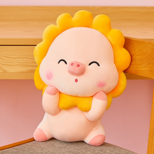 Pig Doll Plush Toy Creative Sun Pig Doll Gift, Height: 30cm(Yellow)