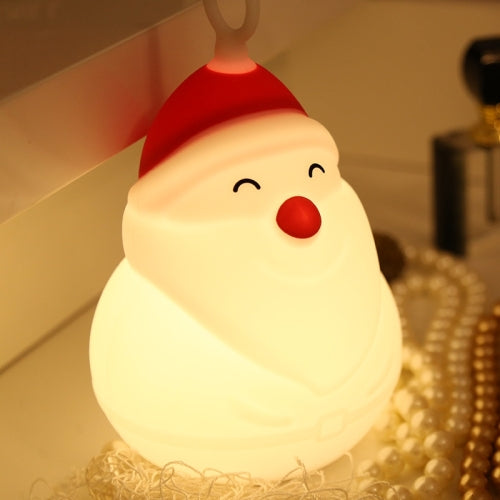 Creative Cartoon Santa Claus Silicone Night Light Christmas Gift, Battery Ver.