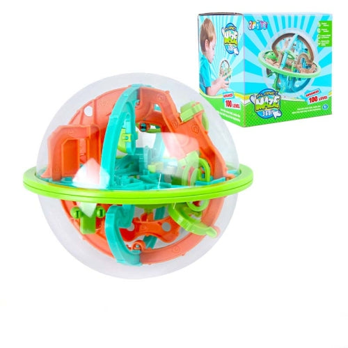 101217 100 Levels Intelligence Breakthrough Maze Ball Magic Ball Portable Children Toy