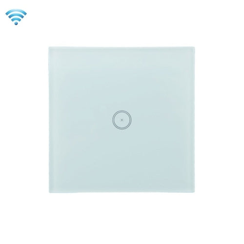 Wifi Wall Touch Panel Switch Voice Control Mobile Phone Remote Control, Model: White 1 Gang (Single Firewire Zigbee)