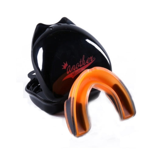 Anotherboxer Taekwondo Sanda Boxing Single-Sided Mouthguards, Size:L(Orange Black)