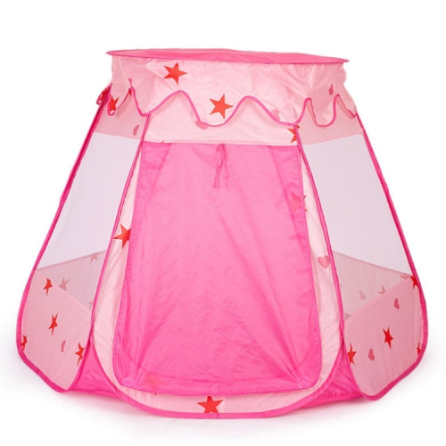 Children Indoor Foldable Hexagonal Tent Game House(Pink)