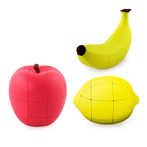 Fruit Cube 1:1 Simulation Puzzle Decompression Alien Cube Toy, Colour: Apple Banana Lemon Set