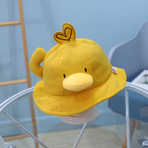 MZ8843 Little Yellow Duck Shape Children Basin Hat Baby Fisherman Hat, Size: Around 48cm(Yellow)