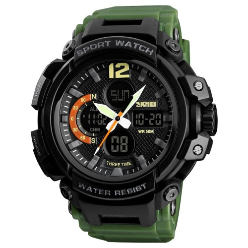 SKMEI 1343 Men Outdoor Sports Waterproof Watch Student Digital Watch(ArmyGreen)