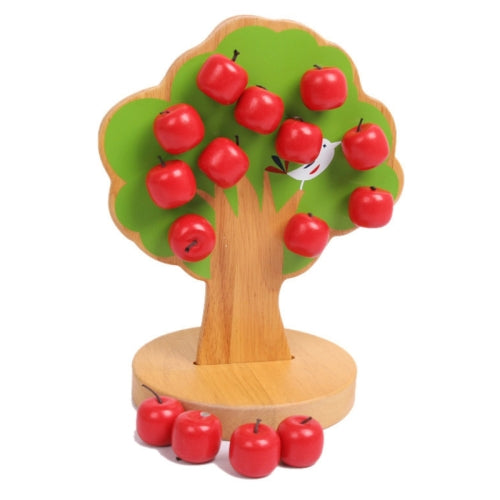 Wooden Magnetic Apple Tree Counting Apple Montessori Early Education Toys