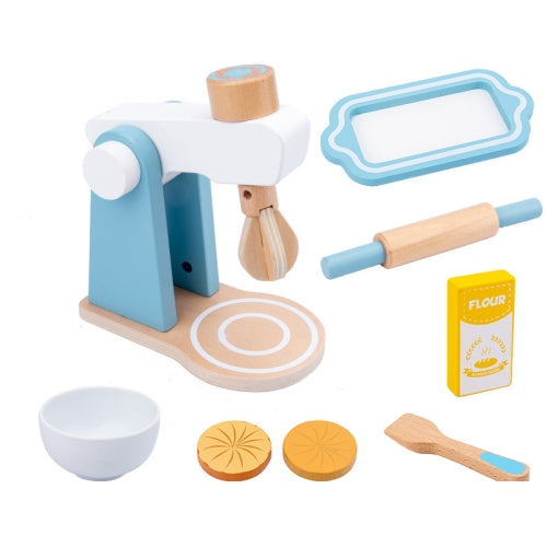 Children Simulation Kitchen Set Baby Wooden Food Cutting Pretend Play Toy Blender