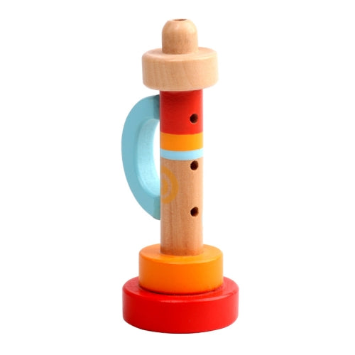 2 PCS Children Educational Early Education Wooden Horn Whistle Music Toy