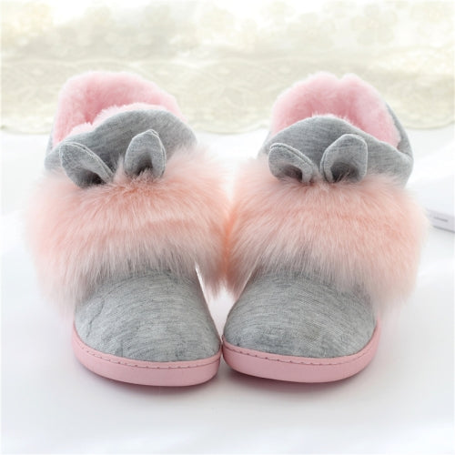 Autumn And Winter Warm Shoes Soft Soled Confinement Shoes Pregnant Women Postpartum Indoor Thick Soled Warm Home Shoes, Size: 35-36(Gray)