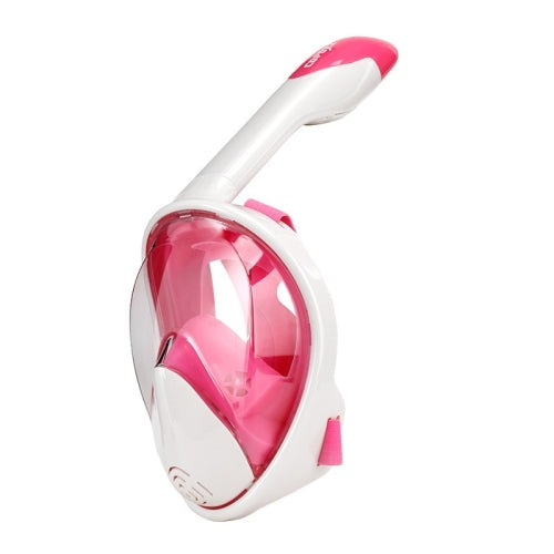 COPOZZ Snorkeling Mask Full Dry Snorkel Swimming Equipment, Size: S(White Pink)