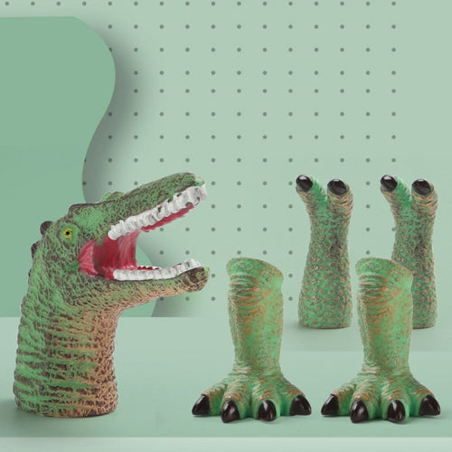 Children Dinosaur Toy Soft Rubber Finger Doll Cartoon Dinosaur Model Parent-Child Toy, Style: Crocodylus