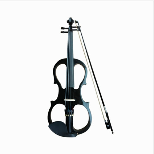 YS030 4 / 4 Wooden Manual Electronic Violin for Beginners, with Bag(Black)