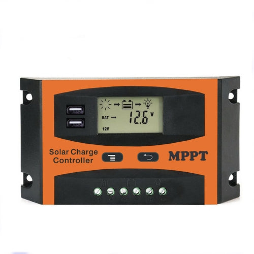 MPPT 12V/24V Automatic Identification Solar Controller With USB Output, Model: 40A