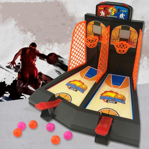 2 PCS Double Battle Basketball Toys Children Finger Catapult Basketball Court Desktop Shooting Parent-Child Game