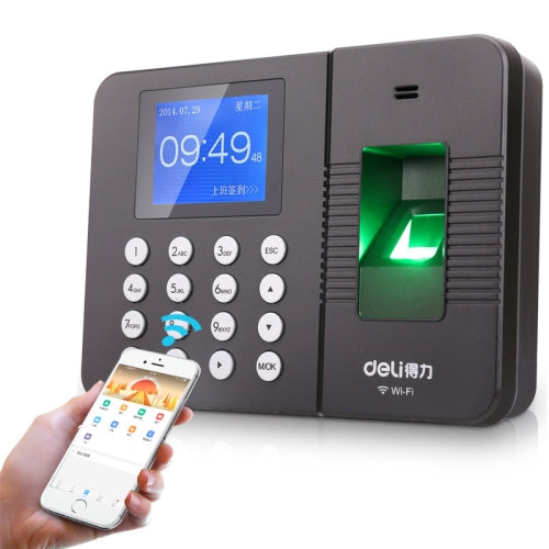Deli 3960CS Fingerprint Time Attendance Machine Fingerprint Recognition Check-in Machine with 2.4 inch Color Screen, CN Plug