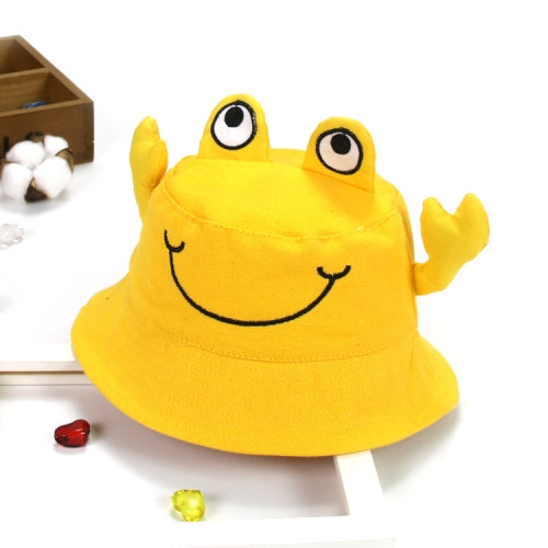 MZ6033 Small Crab Shape Children Basin Hat Cartoon Fisherman Hat, Size: 50cm(Yellow)