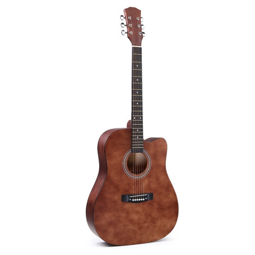 Folk Acoustic Guitar Beginner Training And Teaching Stringed Instruments, Colour: 38 Inch (Brown)