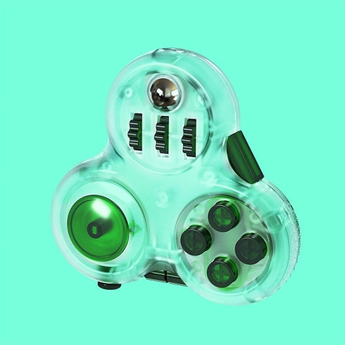 2 PCS Decompression Artifact Boring Vent Fingertip Rubik Cube Handle Fun Toy(Green)