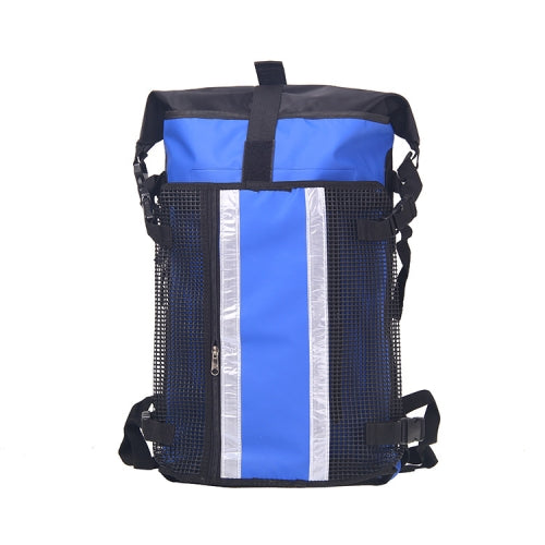 30L Outdoor Sports River Upstream Rafting Waterproof Bag Mountaineering Waterproof Backpack(Blue)