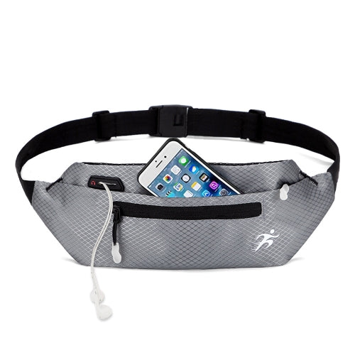 Marathon Exercise Gym Waist Bag Lightweight Waterproof Night Running Multifunctional Equipment Bag, Size: 8 inches(Gray)